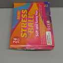 24 Pack Stress Balls, Squishy Ball, Squeeze Balls for Adults, Anti-Anxiety and Fidget Balls to Relax, Party Favors, Birthday Gifts, Goodie Bag Stuffers