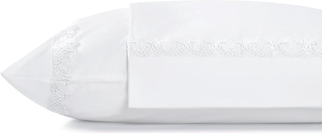 100% Cotton Percale Pillowcases Standard/Queen Size, Set of 2 - Combed Cotton Pillow Cases 20x30, Crisp & Cooling, Breathable, No Pilling - Ivory | Linen Home