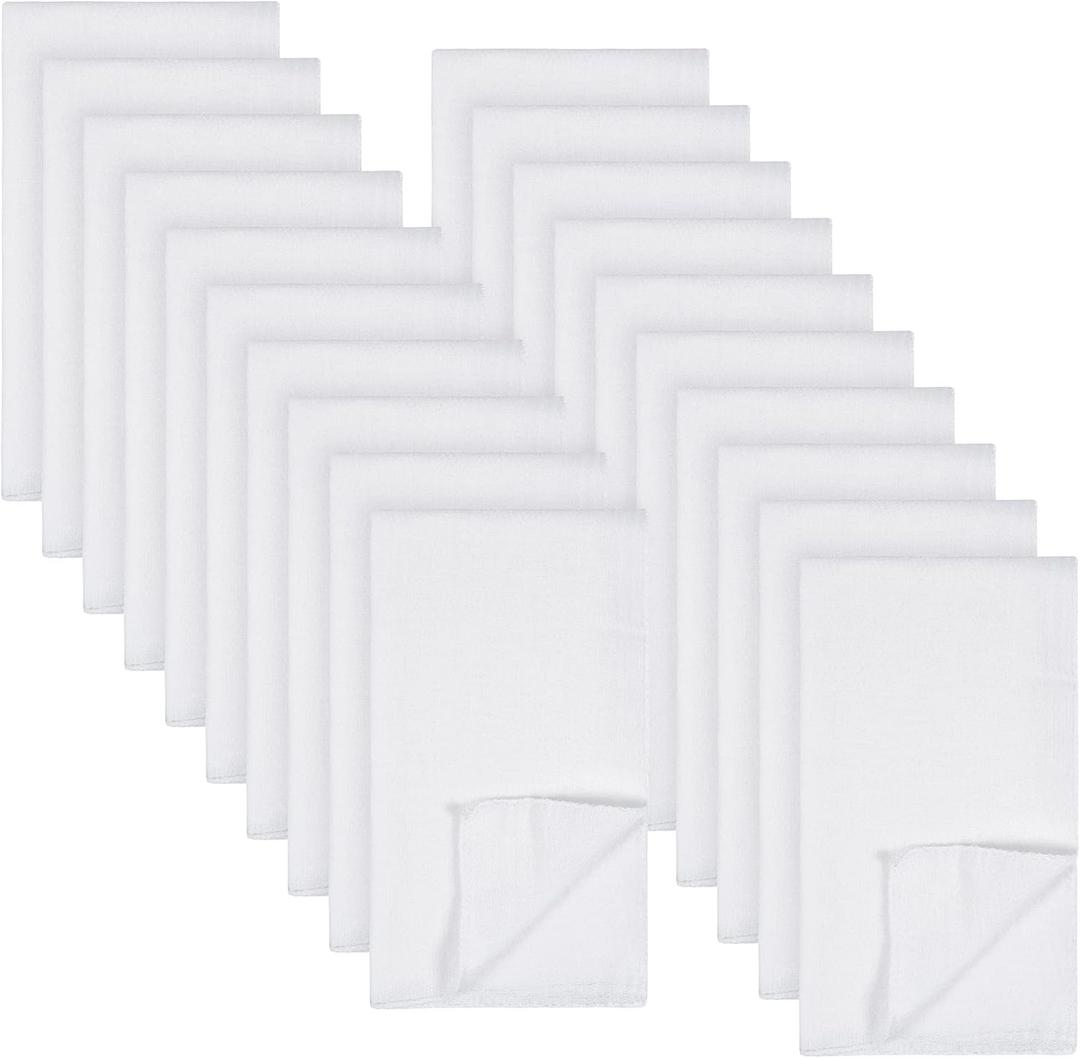 Gerber Unisex Baby Boys Girls Birdseye Flatfold Cloth Diapers Multipack White, 20 Pack