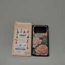 for iPhone 17 Pro Max Case Cute - Wireless Charging Compatible - Dual-Layer Hard Shell + Silicone Cover - Aesthetic Protective Trendy Phone Case for Women - Blooming Pink Rose