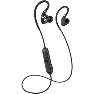 JLab Fit 2.0 Bluetooth Enabled Wireless Sports Earbuds, Bluetooth 4.1, 10mm Titanium Drivers, 6 Hour Battery Life, IP55 Sweatproof, Flexible Memory Wire, Black