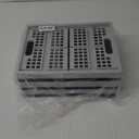 3 Packs Plastic Folding Milk Crate 16 Quart, Collapsible Storage Crates