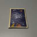 10 x CRTURUNIQ Luxury Navy Blue Thank You Card with Silver Foil - 5x7 Large Blank Note Card with Thick Gold Envelope & Sticker - Premium Heavyweight Cardstock for Wedding, Business, Sympathy & Men