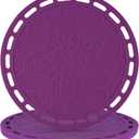 Silicone Trivet Mat Big Round Silicone Hot Pads and Trivets for Dishes and Pots, Countertops, Tables, Pot Holders, Spoon Rest Small Place Mats Set of 3 Color Purple