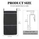 2 x Black Hanging Laundry Hamper Bag, XL Door Hanging Hamper with Large Openging Laundry Hamper Storage Bag Large Size 36X22 Inch, Over Door Hamper