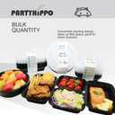 PARTYHIPPO Small Meal Prep Containers Single Lids, 12 OZ 12-pack, Food Storage Bento BPA Free | Stackable | Reusable Lunch Boxes, Microwave/Dishwasher, Freezer Safe,Portion Control