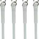 Generic Metal Drapery Curtain Wand Pull Rod w/Swivel Snap & Handle White (Pack of 4 - 30"")