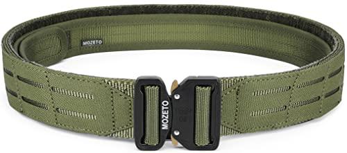 MOZETO Molle Battle Belt, 2" Battle Belts Tactical War Combat Quick Release Law Enforcement Duty Belts for Men L