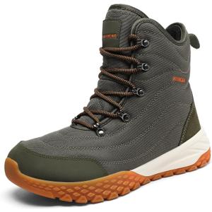 Men's 3M Thinsulate Insulated Winter Snow Boots | Wide Toe Box | Slip-Resistant Outsole | Orthopedic & Arch Support (Army Green, 11)