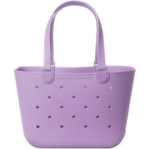Simple Modern Large Beach Bag | Waterproof Getaway Rubber Tote with Zipper Pocket for Travel, Pool, Boat, Groceries, Sports | Purple Breeze