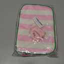 AUONY Empty Mahjong Tile Bag with Tassel, Pink and White Striped Zipper Mahjong Bag Pouch for American Mahjong Set (Pink), 16 Inches X 23.5 Inches X 8.5 Inches