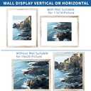 Hongkee 16x20 Frames Set of 2, Distressed White Wood Style - Display 16 x 20 Picture without Mat or 11x14 Picture with Mat, Wall Mounting Horizontal and Vertical