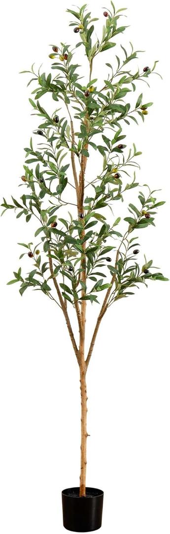Artificial Potted Olive Tree - 6' - Green