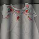 Women Traditional Puebla Mexican Embroidered Blouse Size S