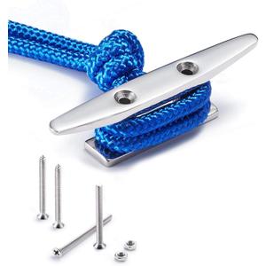 Boat Cleat Open Base Boat Cleat 4/5/6/8 inch, Dock Cleat All 316 Stainless Steel Boat Mooring Accessories, Include Installation Accessories Screws