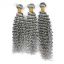Ubinica Sliver Grey Human Hair Bundles 16 18 20 Inch Jerry Curly Wave Bundles Human Hair 300g/ Pack Unprocessed 11A Brazilian Virgin Hair Weave 3 Bundles for Black Women