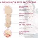High Heel Cushion Inserts for Women - (2 Pairs) Welnove 3/4 Invisible Insoles Prevent Feet from Sliding Forward - Shock Absorption - Comfort Shoe Pads for High Heels Sandals Flats,Beige, Size S