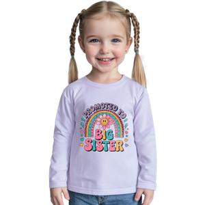 Big Sister Gifts for Girls Shirts Promoted to Big Sister Announcement Shirt Toddler T-Shirt 7-8 Years