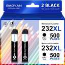 232XL 232 Black Ink Cartridges Remanufactured for Epson 232 Black Ink Cartridges for Expression Home XP-4200 XP-4205 Workforce WF-2930 WF-2950 XP4200 WF2950 (2 Black)