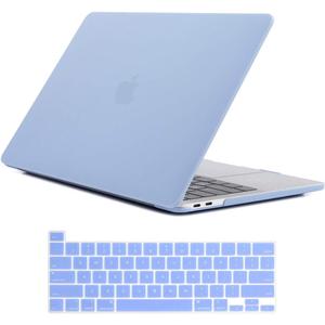 Se7enline Compatible with MacBook Pro 16 inch Case 2019/2021/2020 Hard Shell Protective Laptop Cover for Mac Pro 16-inch A2141 with Touch Bar Touch ID&Silicone Keyboard Cover, Serenity Blue