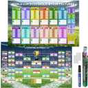 World Cup Schedule Poster 2026 World Soccer Game Wall Chart Poster No Crease World Cup Soccer Calendar Football Tournament Schedule Home Bar Party Decorations