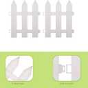 4 Pcs Christmas Tree Fence White Plastic pcket Fence for Christmas Tree Wedding Party Decoration Holiday Office Home Wedding Party Decor (100 cm in Total)