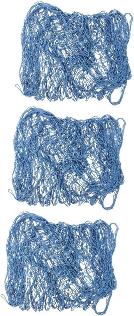 3pcs Mediterranean Style Decorative Fish Net Wall Hanging for Nautical Theme Decor for Beach Home Office Nursery and Coastal Parties Easy to Shape and Install