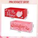 2 PCS Valentine's Day Candy Dish Bowl Wooden Happy Valentine's Day Candy Serving Bowl Be Mine Treats Holder for Tiered Tray Valentine Parties Holiday WeddingDecor