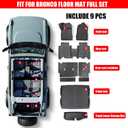 Mabett Interior Cover Mats for Ford Bronco Accessories 4-Door 2026,2021-2025 Floor Mats Rear Seat Back Cover and Cargo Liners with Trunk Lower Storage MatNot fit Bronco Sport