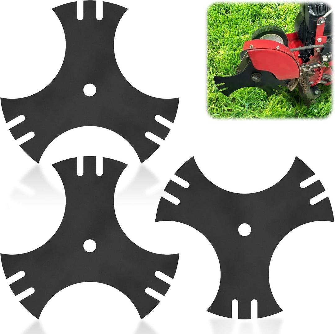 3 Pack 9" 3-Side Edger Star Blades 5/8" Center Hole, 781-0748-0637 Edger Blades for Craftsman Edger Compatible with Troy-Bilt, MTD Edgers, Replace 781-0748,981-0748, 40-009, 7185767