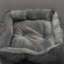 MIXJOY Dog Bed for Large Medium Small Dogs, Rectangle Washable Sleeping Puppy Bed, Soft Calming Cat Beds for Indoor Cats, Orthopedic Pet Sofa Bed, Anti-Slip Bottom with Multiple Size (20'', Grey)