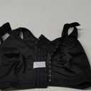 BRABIC Womens' Front Closure Post-Surgery Posture Corrector Bra Shaper Tops with Breast Support Band (Medium, Black)
