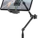 woleyi Tablet Holder for Car Cup Holder, [Full Motion Swivel 19.7" Height] Metal Tablet Car Mount for Truck, for iPad Pro Air Mini, Galaxy Tab, Z Fold, Fire, iPhone, 6-15.6" Devices, Cars Trucks SUVs