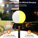 BlcTec Solar Pathway Lights Outdoor, Warm White Path Lights with 3-Sided Solar Panels, 15H Runtime, IP65 Waterproof, Auto On/Off for Patio, Garden, Lawn, Driveway, Yard, Landscape Decor, 2 Pack