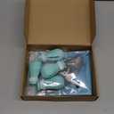 Adjustable Cat Muzzle for Grooming and Biting Prevention, Breathable TPU Material with 4 Anti-Scratch Gloves for Nail Trimming Bathing Vet Visits