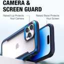 RAPTIC Shield for iPhone 14 Pro Case, Shockproof Protective Clear Case, Military Grade 10ft Drop Tested, Durable Aluminum Frame, Anti-Yellowing Technology, 6.1 inch, Marine Blue