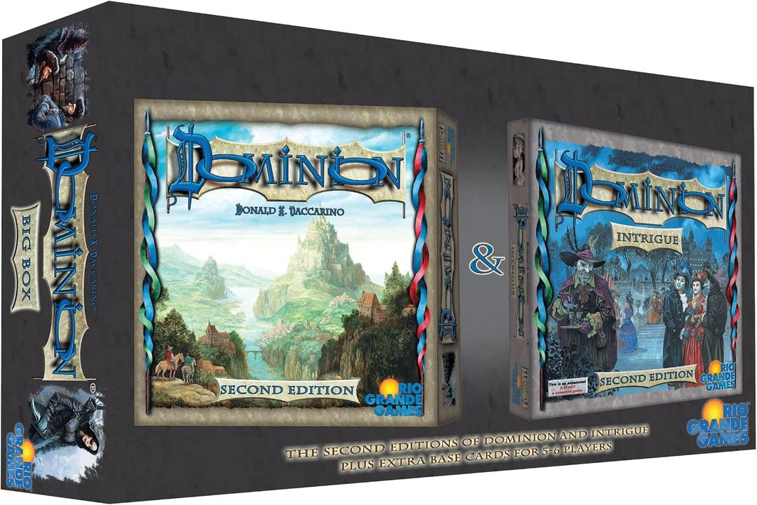 Rio Grande Games Dominion Card Game Big Box 2nd Edition with Extra Base Cards for 5-6 Players, Medium-large