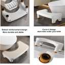 Toilet Stool Squat for Adults, Adjustable Poop Stool for Bathroom-6", 7", 8" and 9",Non-Slip Potty Step Stool for Adults,White