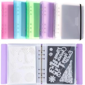UNIMEIX 60 Pcs Magnetic Sheets for Die Storage with 5 Binder Covers, 2 in 1 Storage Stamp and Die Storage Bags Die Cut Storage Supplies(0.8 mm Thickness)