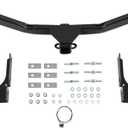 ALMULOO 2 Inch Receiver Class 3 Trailer Hitch Compatible with 2007-2015 Lincoln MKX 2007-2014 Ford Edge Black Steel Trailer Tow Hitch
