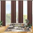 Qiseca Extra Long Curtains High Ceiling Drapes 16Ft for Living Room, Tall Windows Custom Made 2 Story Blackout Curtains for High Living Room Bedroom Loft Theater W52xL192 Inches Long 1 Panel, Brown