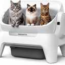 Meowant Automatic Litter Box, Extra Large Space, Safety Infrared Sensors
Open Top Self Cleaning Litter Box for Large & Multiple Cats, Anti-Pinch, APP Control,12L Waste Bin, Odor Free
