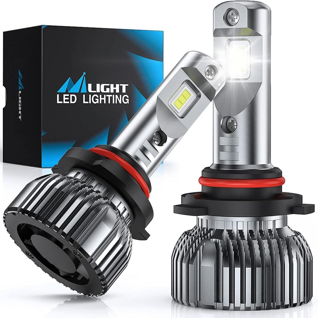 Nilight 9006/HB4 Bulbs,9006 Halogen Replacement Fog Light Bulb 14000LM 6500K Cool White Non-polarity, Pack of 2