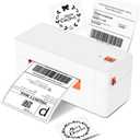 Bluetooth Thermal Shipping Label Printer, 4x6 Portable Wireless Thermal Address Label Printer for Small Business, Compatible with iPhone Android Windows, Used for Ebay Shopify USPS, White
