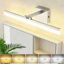 SOLFART 24 inch LED Vanity Lights Brushed Nickel Bathroom Light Fixture Bathroom Vanity Lights Over Mirror Vanity Lighting Fixtures 5 Color Temperature Dimmable Led Light Bar 5CCT