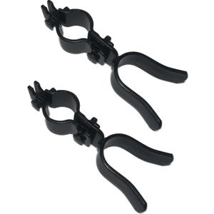 [Pack of 2] 1-3/8" x 1-5/8" Gate Fork Latch, Black Coated Fence Latch Lock, Chain Link Fence Gate Latch with Padlock Hole, Bolts & Nuts Included