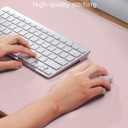 Leather Desk Pad Protector - 48 x 24 Computer Mat, Large Mouse Pad, Non-Slip, Waterproof PU Leather Blotter, Desk Cover for Office and Home (Light Pink)