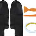 AUTOKAY 2pcs Leather Front Door Panels Armrest Cover Fits for Honda CR-V CRV 2007-2012