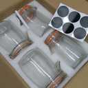 DANALLAN Wide Mouth Mason Jars, 4Pcs 32 oz Glass Jars with Airtight Lid Large Mason Canning Jars Clear Storage Canister Jars with Measurement Marks for Canning Flour Jam Jelly Coffee Sugar Beans