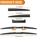 Universal Carbon Fiber Pattern Spoiler for Sedan, Coupe, Hatchback | 3-Section Adjustable & Cuttable | No-Drill Installation with 3M Tape | 40-55 Inches